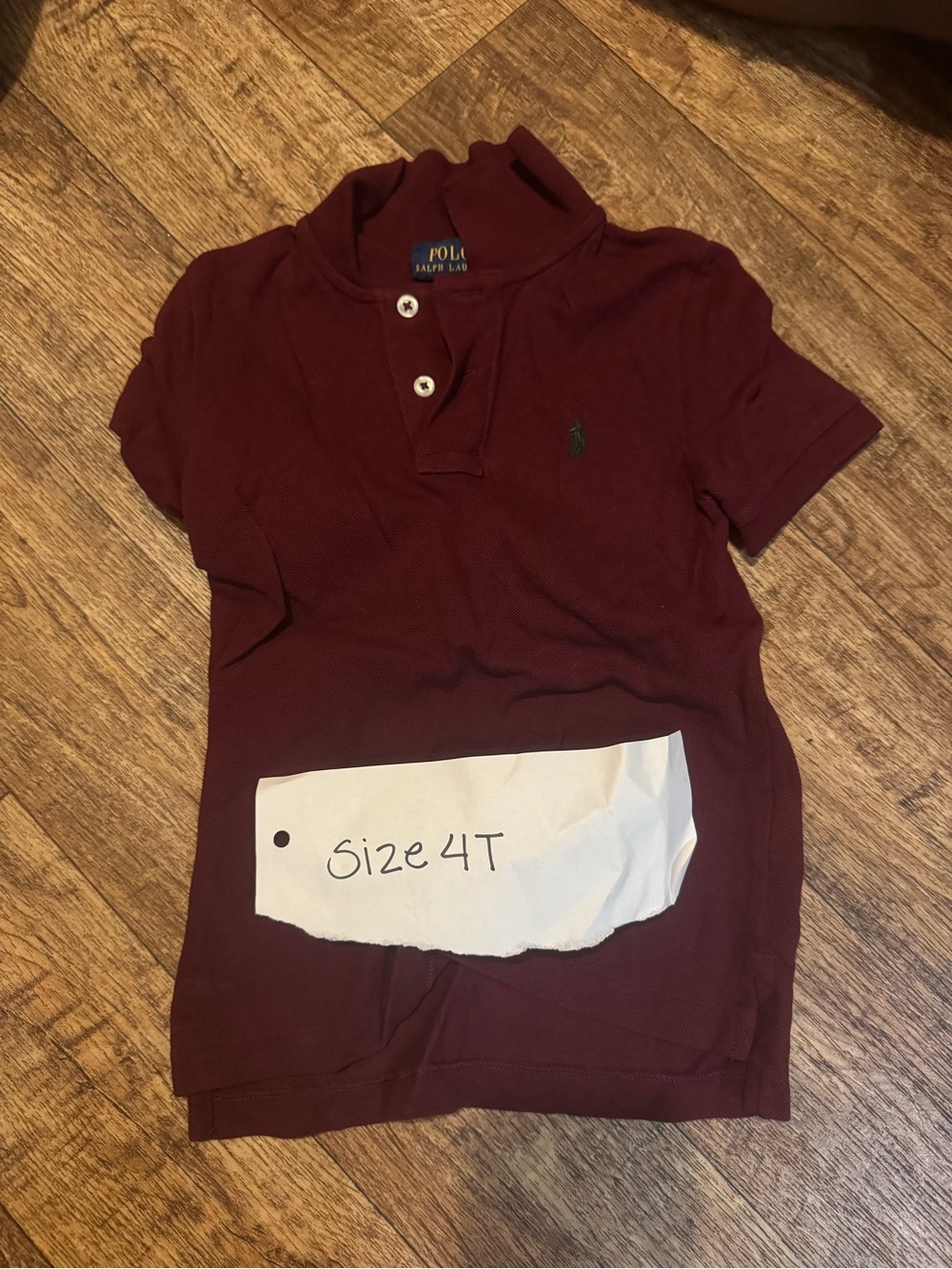 Polo by Ralph Lauren Toddler Polo in Burgundy with Embroidered Pony